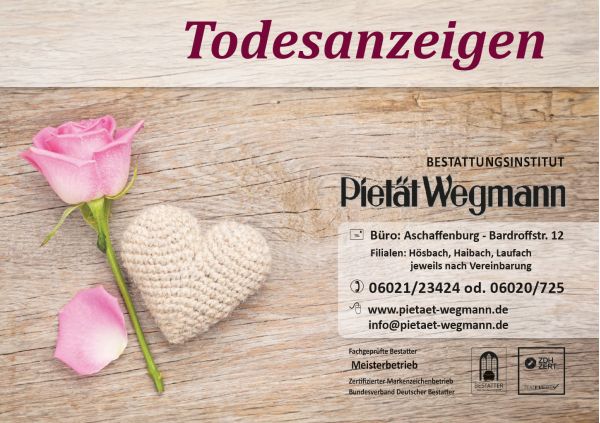 PDF Blätterkatalog Todesanzeigen Pietät Wegmann